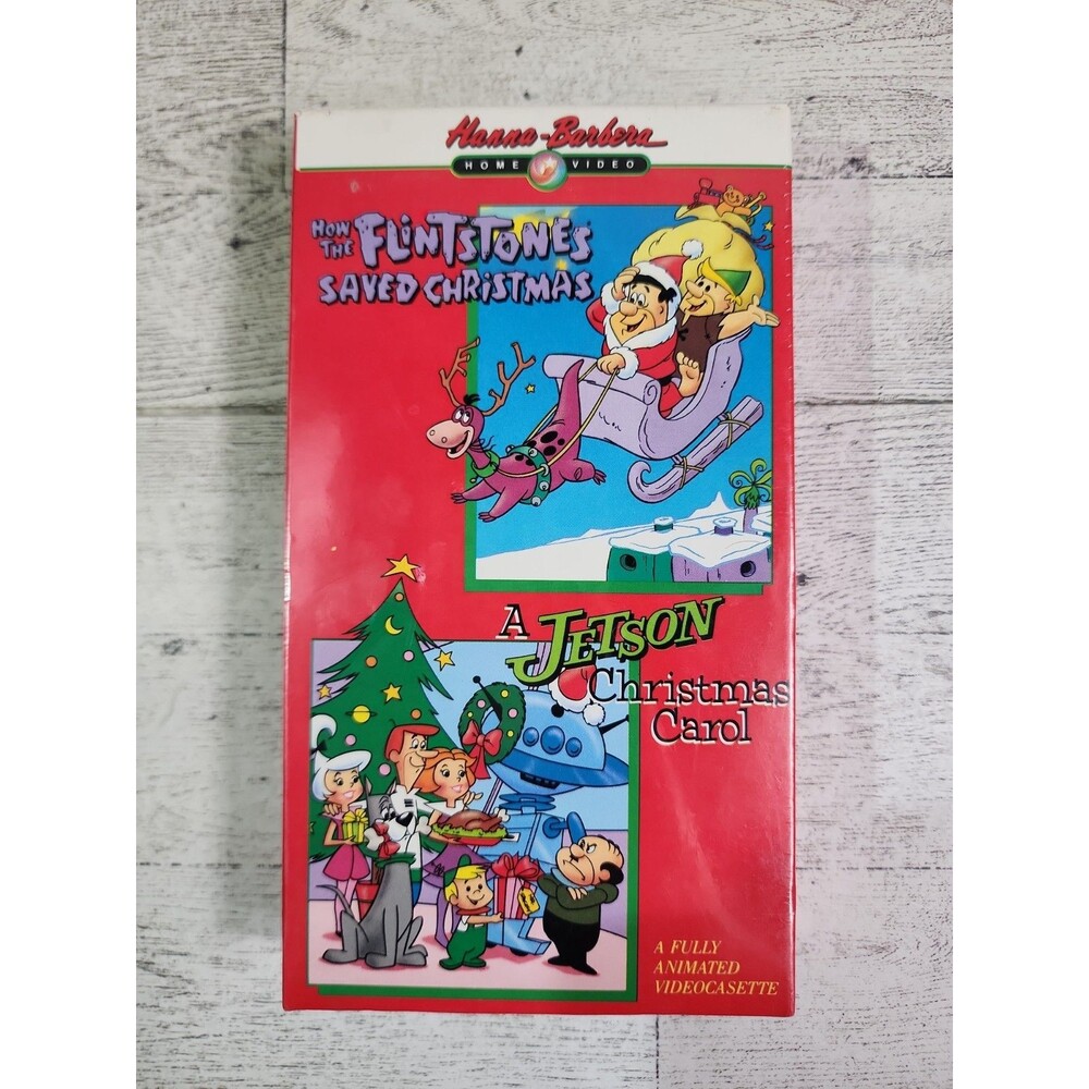 NEW Vintage Hanna-Barbera The Flintstones & The Jetsons Christmas VHS 1989 Movie